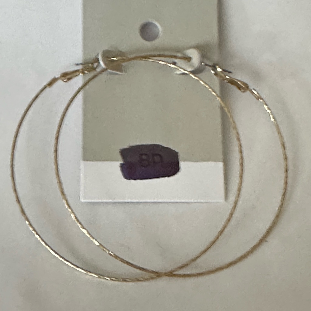 Bp. Jewelry Large Gold Tone Etched Hoop Earrings